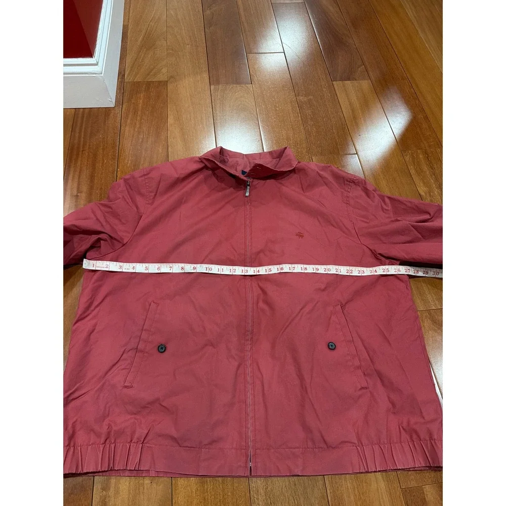 Brooks Brothers Harrington Jacket Mens Red Plaid Lined Full Zip XL